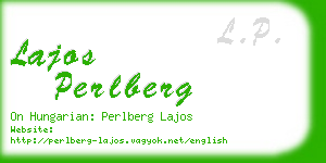 lajos perlberg business card